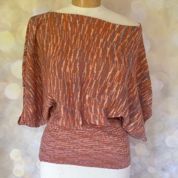 Zinga Dolman Sleeve Pullover Shirt S Wide Band Retro 70s Style - Picture 2 of 11